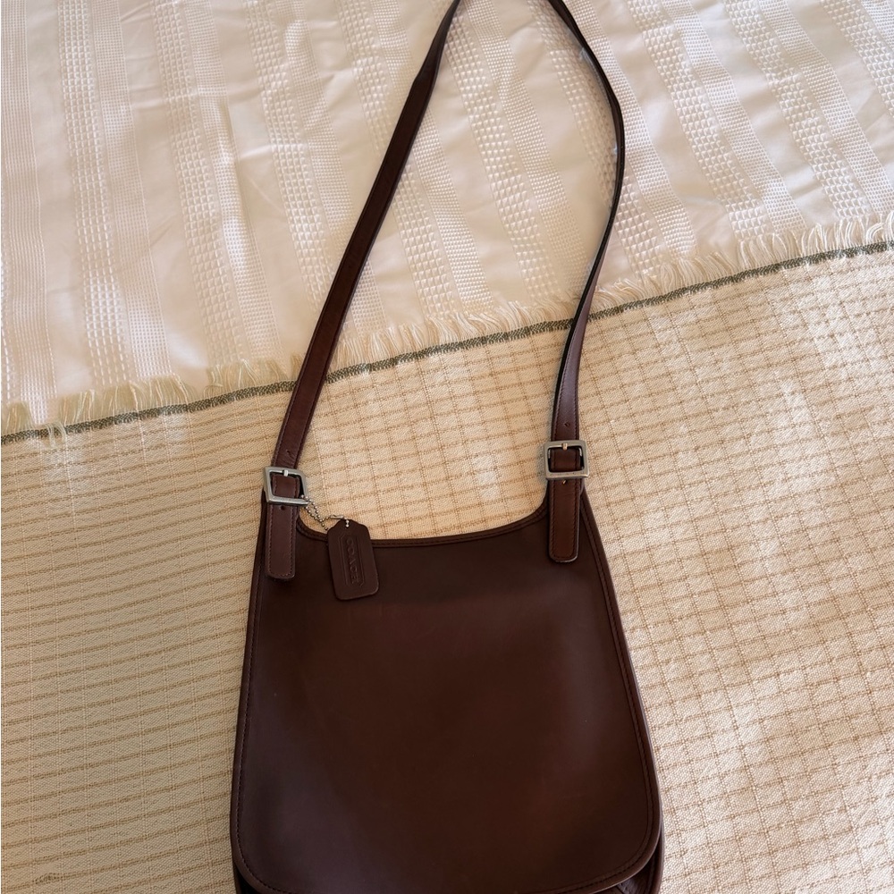 Coach Brown Leather Crossbody Shoulder Bag